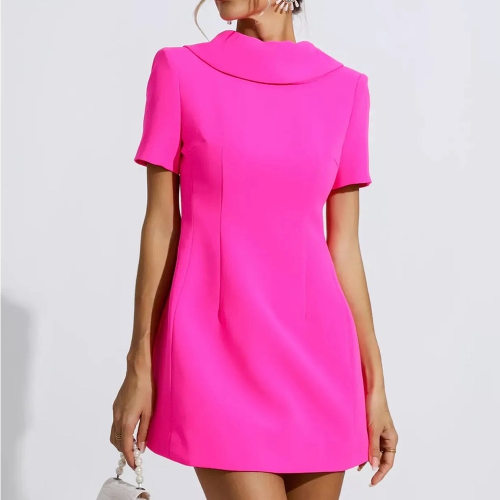 Jacqueline Pink Bow Mini Dress - NEW WITH TAGS! No longer needed.